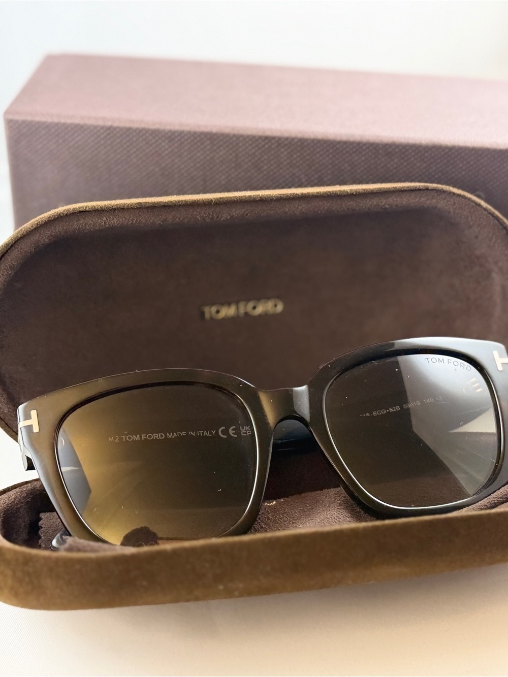 Tom Ford Haylay TF1216 52B Dark Havana Sunglasses 53mm w/ Case & Box